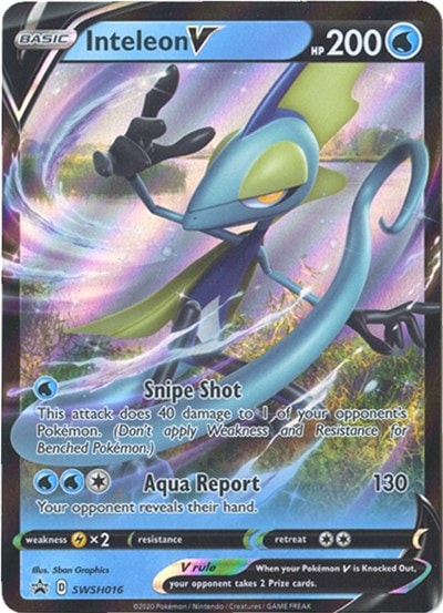 Inteleon V - SWSH016 (SWSD) #SWSH016 Promo (Holofoil Lightly Played) SWSH: Sword & Shield Promo Cards Pokemon: 2019