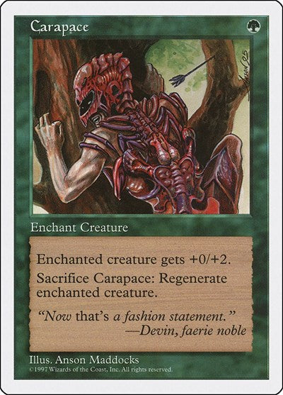 Carapace (5ED) #281 Common (Moderately Played) Fifth Edition Magic: The Gathering: 1997