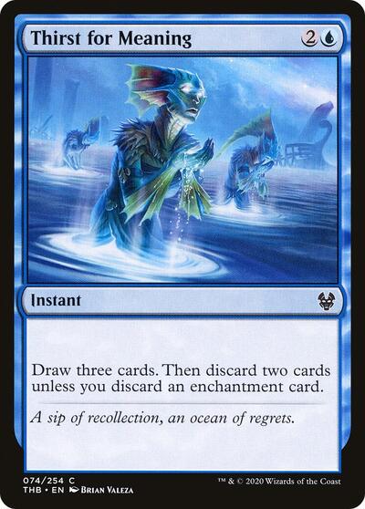 Thirst for Meaning (THB) #74 Common Theros Beyond Death Magic: The Gathering: 2020
