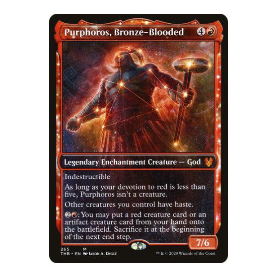 Purphoros, Bronze-Blooded (Showcase) (THB) #265 Mythic Rare (Lightly Played) Theros Beyond Death Magic: The Gathering: 2020