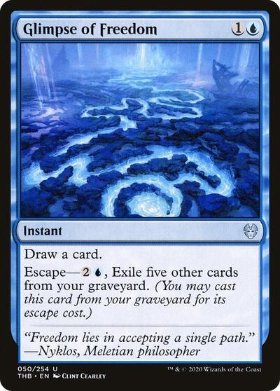 Glimpse of Freedom (THB) #50 Uncommon (Lightly Played) Theros Beyond Death Magic: The Gathering: 2020