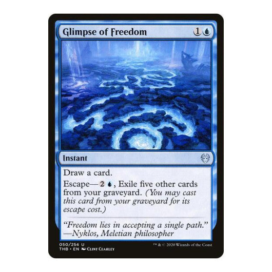 Glimpse of Freedom (THB) #50 Uncommon (Lightly Played) Theros Beyond Death Magic: The Gathering: 2020