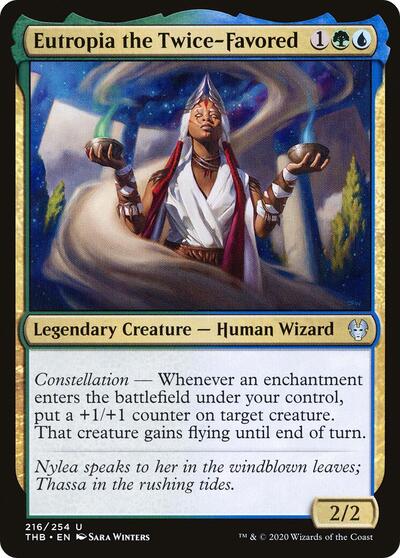 Eutropia the Twice Favored (THB) #216 Uncommon (Foil Lightly Played) Theros Beyond Death Magic: The Gathering: 2020