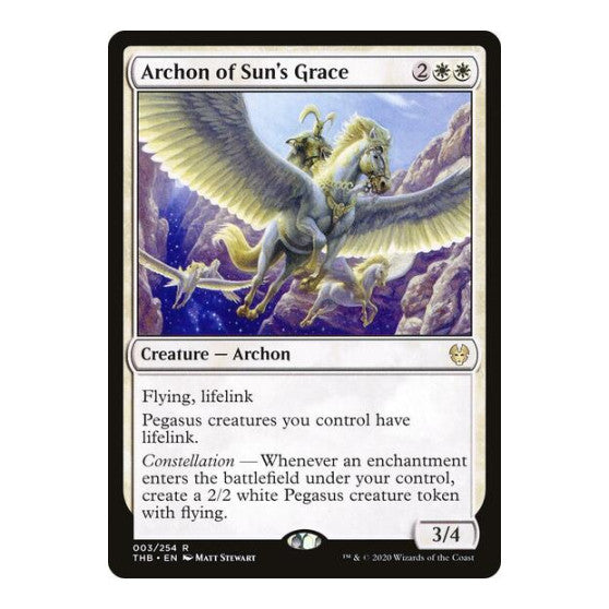 Archon of Suns Grace (THB) #3 Rare (Lightly Played) Theros Beyond Death Magic: The Gathering: 2020