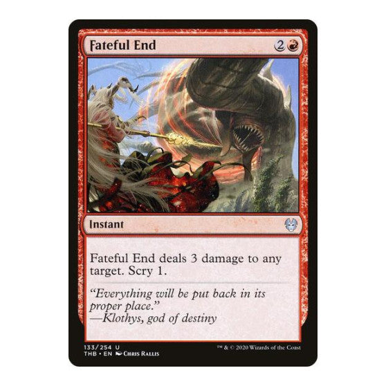 Fateful End (THB) #133 Uncommon (Lightly Played) Theros Beyond Death Magic: The Gathering: 2020