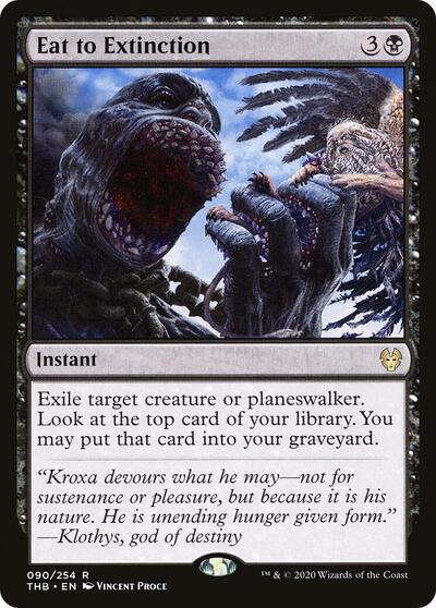 Eat to Extinction (THB) #90 Rare (Near Mint) Theros Beyond Death Magic: The Gathering: 2020