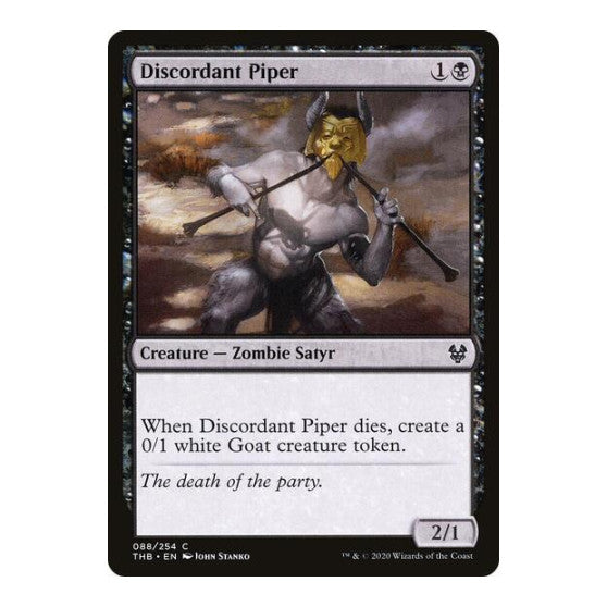Discordant Piper (THB) #88 Common Theros Beyond Death Magic: The Gathering: 2020