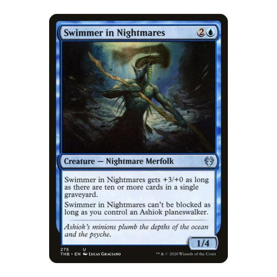 Swimmer in Nightmares (THB) #275 Uncommon (Lightly Played) Theros Beyond Death Magic: The Gathering: 2020