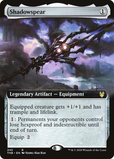 Shadowspear Extended Art (THB) #345 Rare (Moderately Played) Theros Beyond Death Magic: The Gathering: 2020