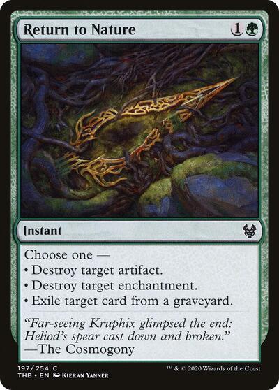 Return to Nature (THB) #197 Common (Lightly Played) Theros Beyond Death Magic: The Gathering: 2020