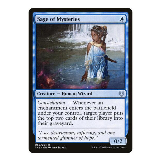 Sage of Mysteries (THB) #62 Uncommon (Lightly Played) Theros Beyond Death Magic: The Gathering: 2020