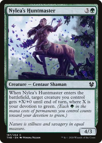 Nyleas Huntmaster (THB) #187 Common Theros Beyond Death Magic: The Gathering: 2020