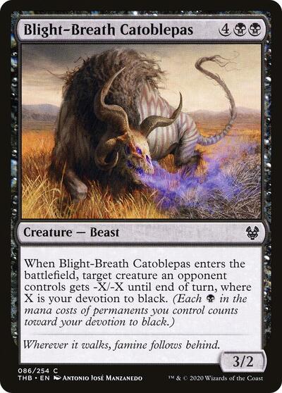 Blight Breath Catoblepas (THB) #86 Common Theros Beyond Death Magic: The Gathering: 2020