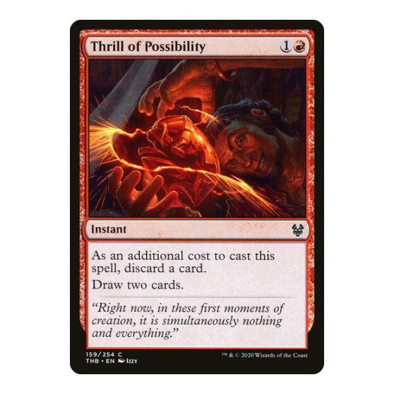 Thrill of Possibility (THB) #159 Common (Lightly Played) Theros Beyond Death Magic: The Gathering: 2020