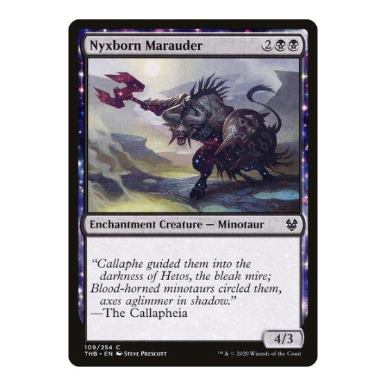Nyxborn Marauder (THB) #109 Common (Lightly Played) Theros Beyond Death Magic: The Gathering: 2020