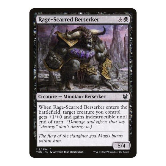 Rage Scarred Berserker (THB) #113 Common Theros Beyond Death Magic: The Gathering: 2020