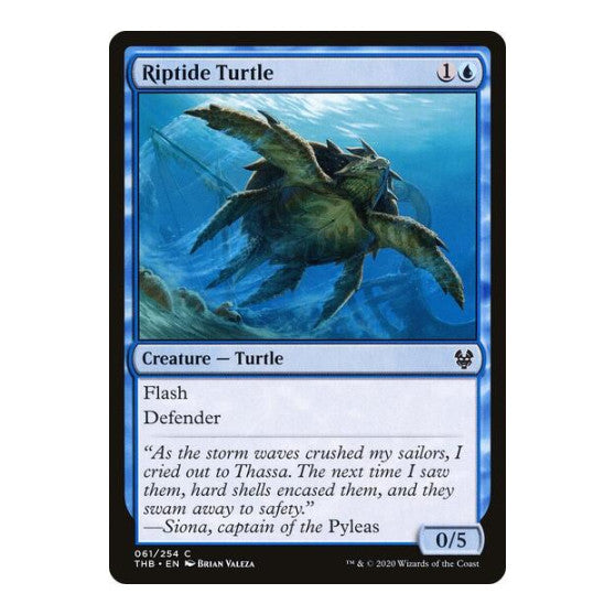 Riptide Turtle (THB) #61 Common (Lightly Played) Theros Beyond Death Magic: The Gathering: 2020