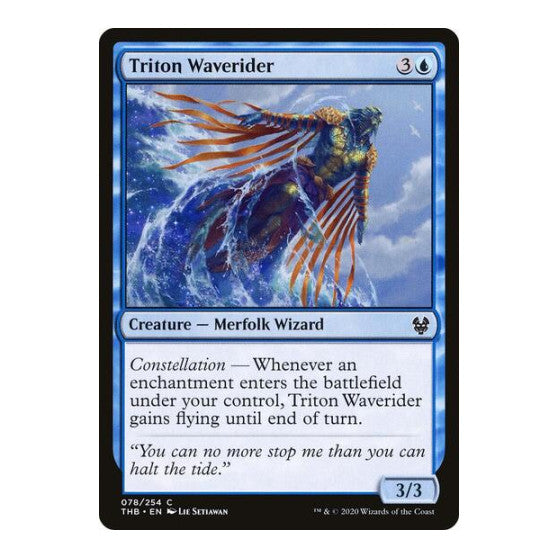 Triton Waverider (THB) #78 Common (Lightly Played) Theros Beyond Death Magic: The Gathering: 2020