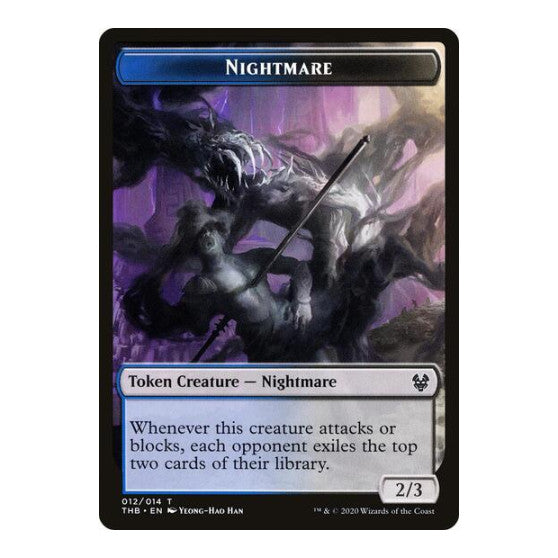 Nightmare Token (THB) #12 Token (Lightly Played) Theros Beyond Death Magic: The Gathering: 2020