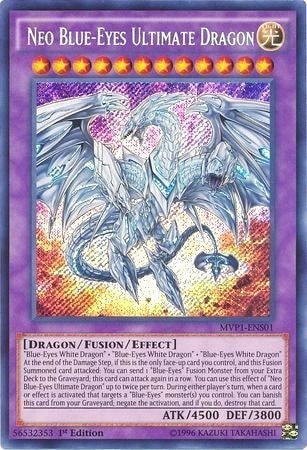 Neo Blue Eyes Ultimate Dragon (MVP1-ENS) #MVP1-ENS01 Secret Rare (1st Edition Near Mint) The Dark Side of Dimensions Movie Pack: Secret Edition YuGiOh: 2020