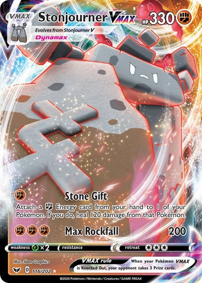 Stonjourner VMAX (SWSH01) #116/202 Ultra Rare (Holofoil Lightly Played) SWSH01: Sword & Shield Base Set Pokemon: 2020
