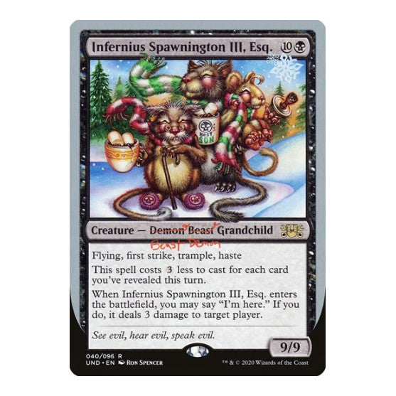 Infernius Spawnington III, Esq. (UND) #40 Rare (Lightly Played) Unsanctioned Magic: The Gathering: 2020