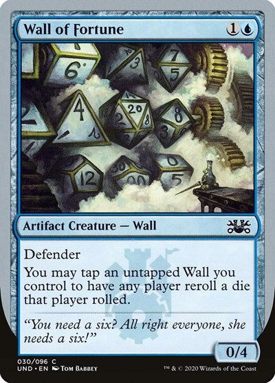 Wall of Fortune (UND) #30 Common (Lightly Played) Unsanctioned Magic: The Gathering: 2020
