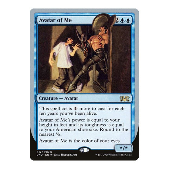 Avatar of Me (UND) #17 Rare (Lightly Played) Unsanctioned Magic: The Gathering: 2020