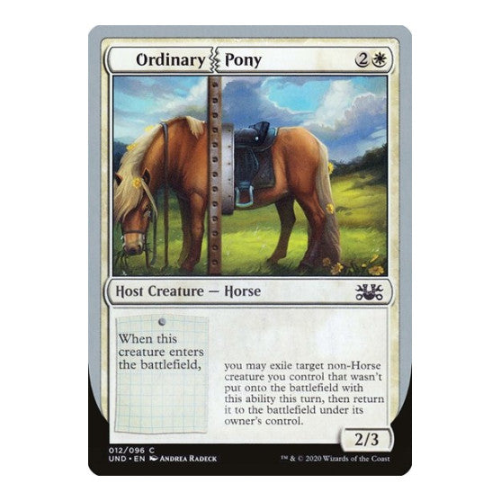 Ordinary Pony (UND) #12 Common (Lightly Played) Unsanctioned Magic: The Gathering: 2020