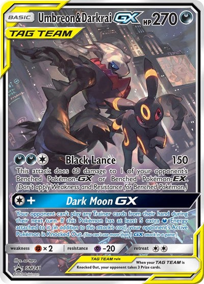 Umbreon & Darkrai GX - SM241 (SMP) #SM241 Promo (Holofoil Lightly Played) SM Promos Pokemon: 2016