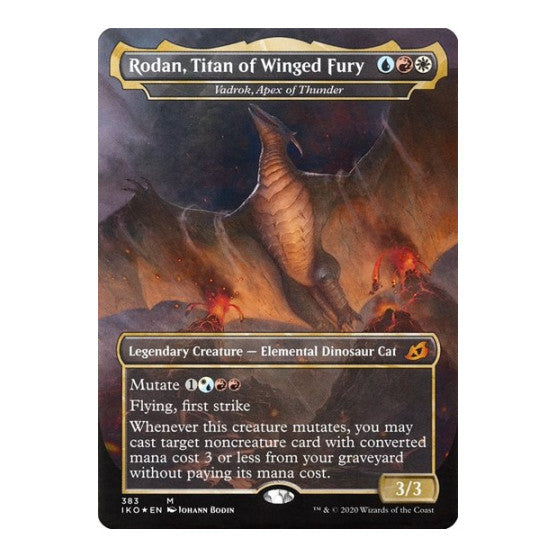 Rodan Titan of Winged Fury Vadrok Apex of Thunder (IKO) #383 Mythic Rare (Near Mint) Ikoria: Lair of Behemoths Magic: The Gathering: 2020