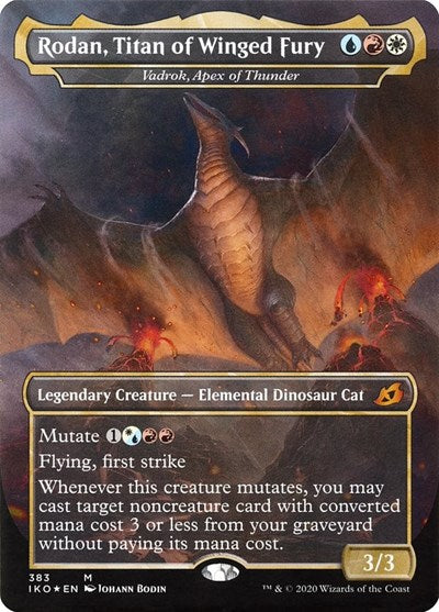 Rodan Titan of Winged Fury Vadrok Apex of Thunder (IKO) #383 Mythic Rare (Near Mint) Ikoria: Lair of Behemoths Magic: The Gathering: 2020