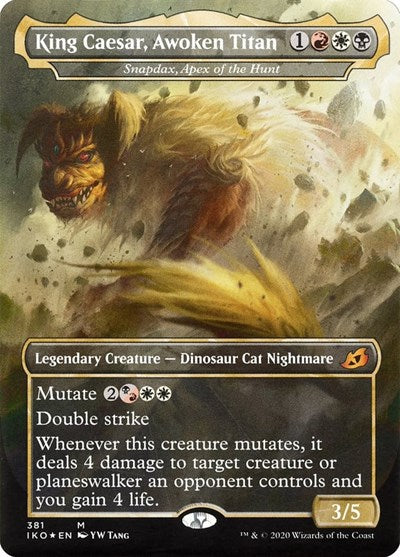 King Caesar Awoken Titan Snapdax Apex of the Hunt (IKO) #381 Mythic Rare (Near Mint) Ikoria: Lair of Behemoths Magic: The Gathering: 2020