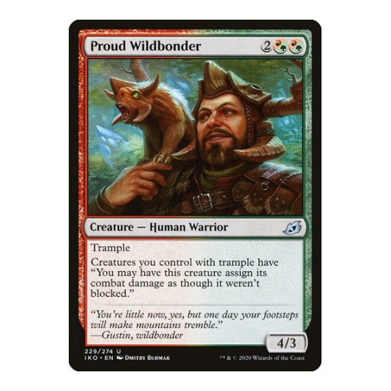 Proud Wildbonder (IKO) #229 Uncommon Ikoria: Lair of Behemoths Magic: The Gathering: 2020
