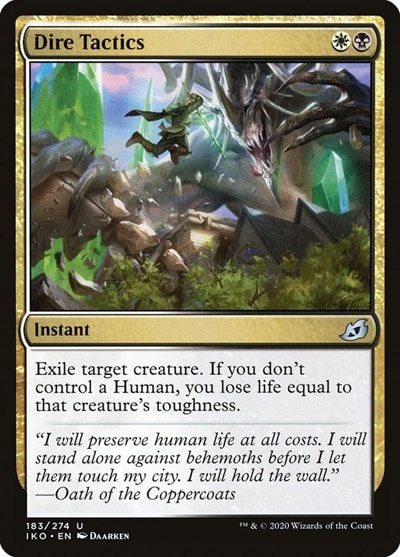 Dire Tactics (IKO) #183 Uncommon (Lightly Played) Ikoria: Lair of Behemoths Magic: The Gathering: 2020