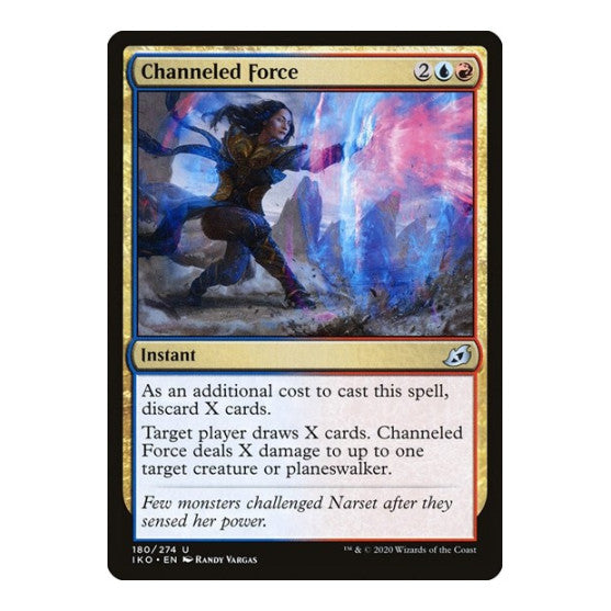 Channeled Force (IKO) #180 Uncommon (Foil Lightly Played) Ikoria: Lair of Behemoths Magic: The Gathering: 2020