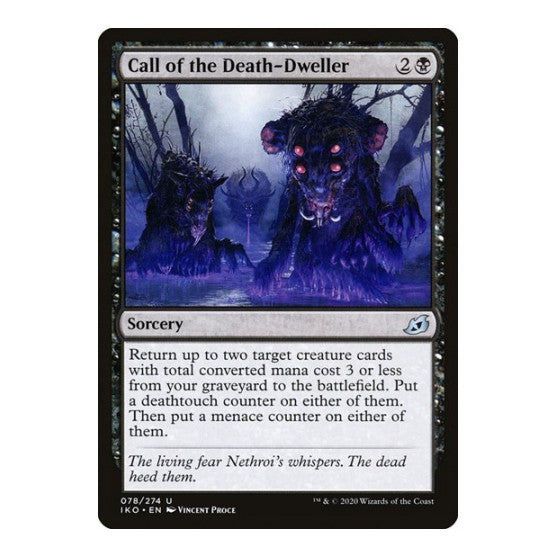 Call of the Death Dweller (IKO) #78 Uncommon (Foil Lightly Played) Ikoria: Lair of Behemoths Magic: The Gathering: 2020