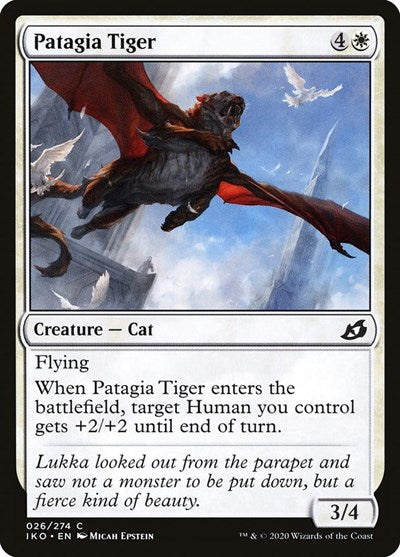 Patagia Tiger (IKO) #26 Common (Foil Lightly Played) Ikoria: Lair of Behemoths Magic: The Gathering: 2020