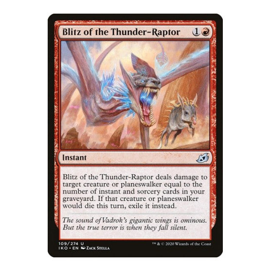 Blitz of the Thunder Raptor (IKO) #109 Uncommon Ikoria: Lair of Behemoths Magic: The Gathering: 2020