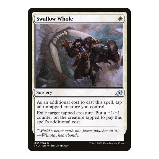 Swallow Whole (IKO) #35 Uncommon (Foil Lightly Played) Ikoria: Lair of Behemoths Magic: The Gathering: 2020