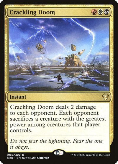 Crackling Doom (C20) #205 Rare (Lightly Played) Commander 2020 Magic: The Gathering: 2020