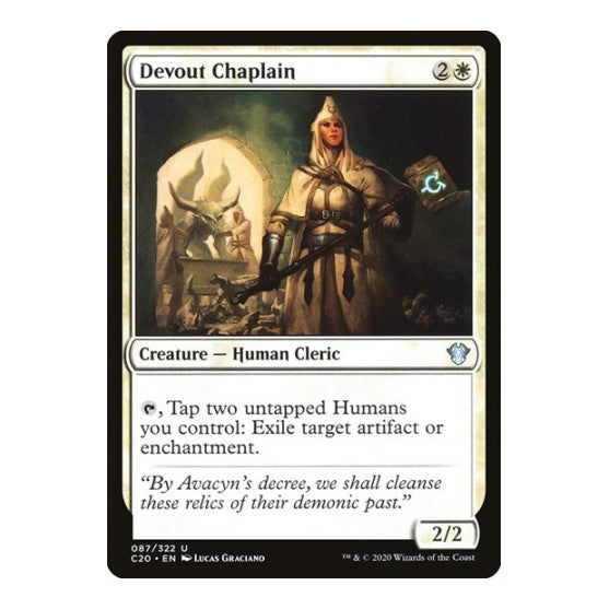 Devout Chaplain (C20) #87 Uncommon (Lightly Played) Commander 2020 Magic: The Gathering: 2020