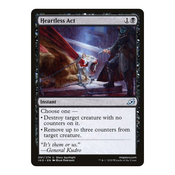 Heartless Act (IKO) #91 Uncommon (Foil Lightly Played) Ikoria: Lair of Behemoths Magic: The Gathering: 2020