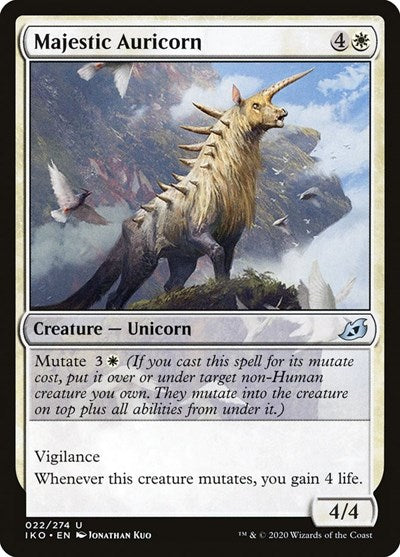 Majestic Auricorn (IKO) #22 Uncommon (Lightly Played) Ikoria: Lair of Behemoths Magic: The Gathering: 2020
