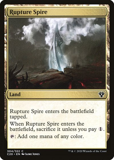 Rupture Spire (C20) #304 Common (Lightly Played) Commander 2020 Magic: The Gathering: 2020
