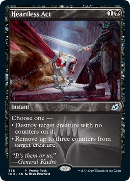 Heartless Act (PPIKO) #366 P (Lightly Played) Promo Pack: Ikoria Magic: The Gathering: 2020