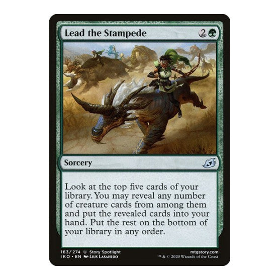Lead the Stampede (IKO) #163 Uncommon (Lightly Played) Ikoria: Lair of Behemoths Magic: The Gathering: 2020