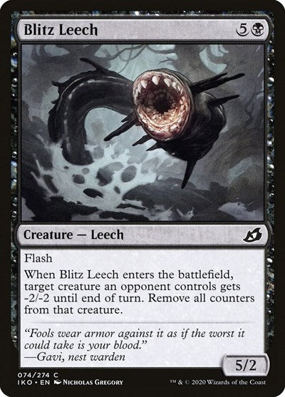 Blitz Leech (IKO) #74 Common (Foil Lightly Played) Ikoria: Lair of Behemoths Magic: The Gathering: 2020