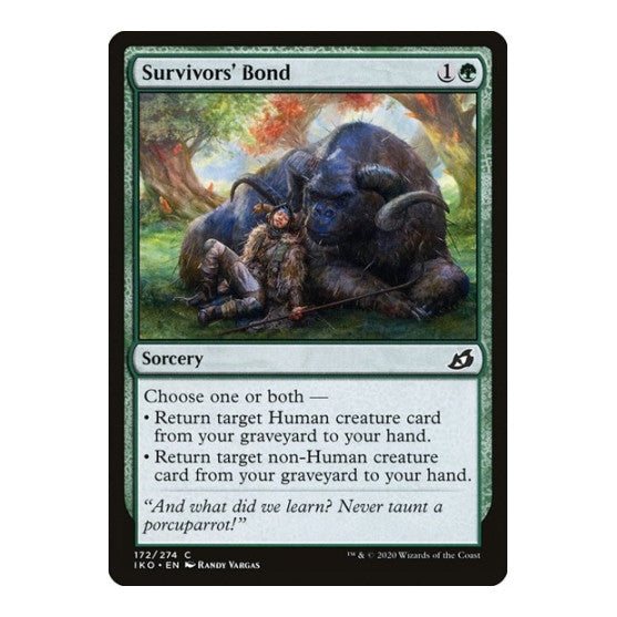 Survivors Bond (IKO) #172 Common Ikoria: Lair of Behemoths Magic: The Gathering: 2020
