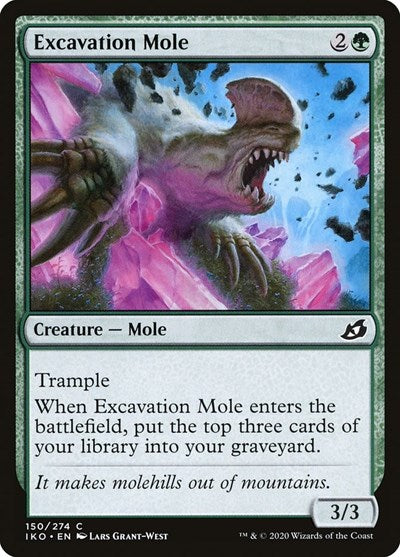 2020 Magic: Ikoria: Lair of Behemoths (IKO) - Excavation Mole (#150, Common) (Foil, Lightly Played)